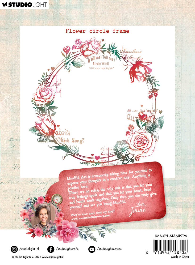 Jenine’s Mindful Art Sending You Love Flower circle stempel