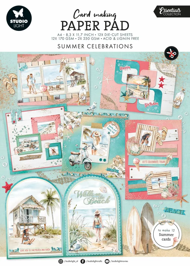 Studio Light Essentials Summer Celebration kortblokk 14 ark