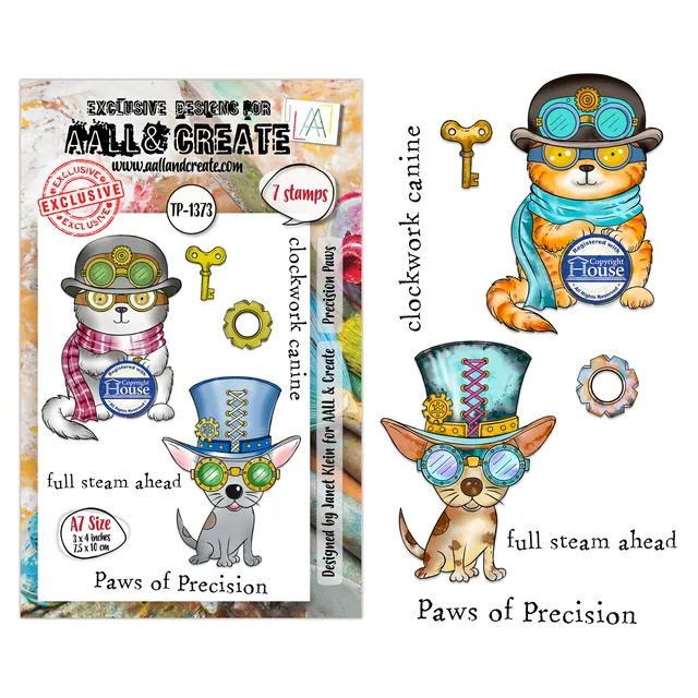 AALL & Create TP-1373 stempelsett precision paws A7
