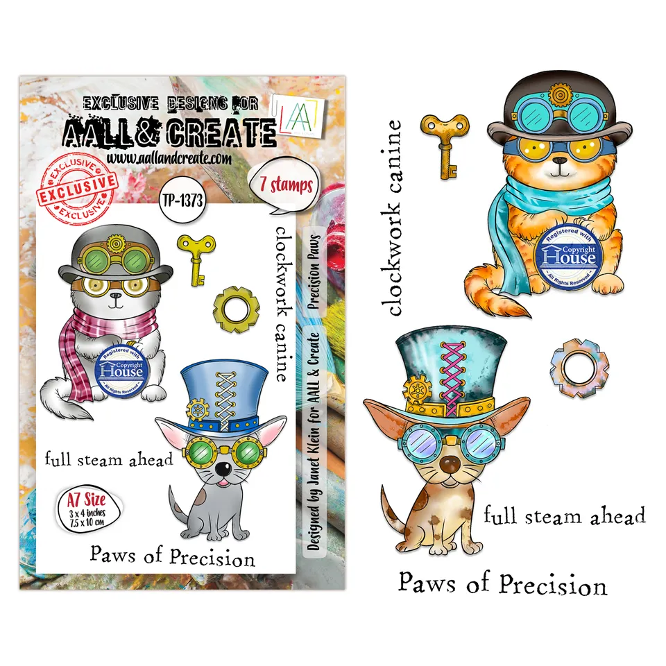 AALL & Create TP-1373 stempelsett precision paws A7