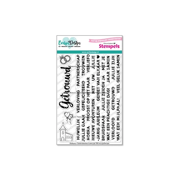 CarlijnDesign Onderteksten Huwelijk CDST-0136 stempel A6