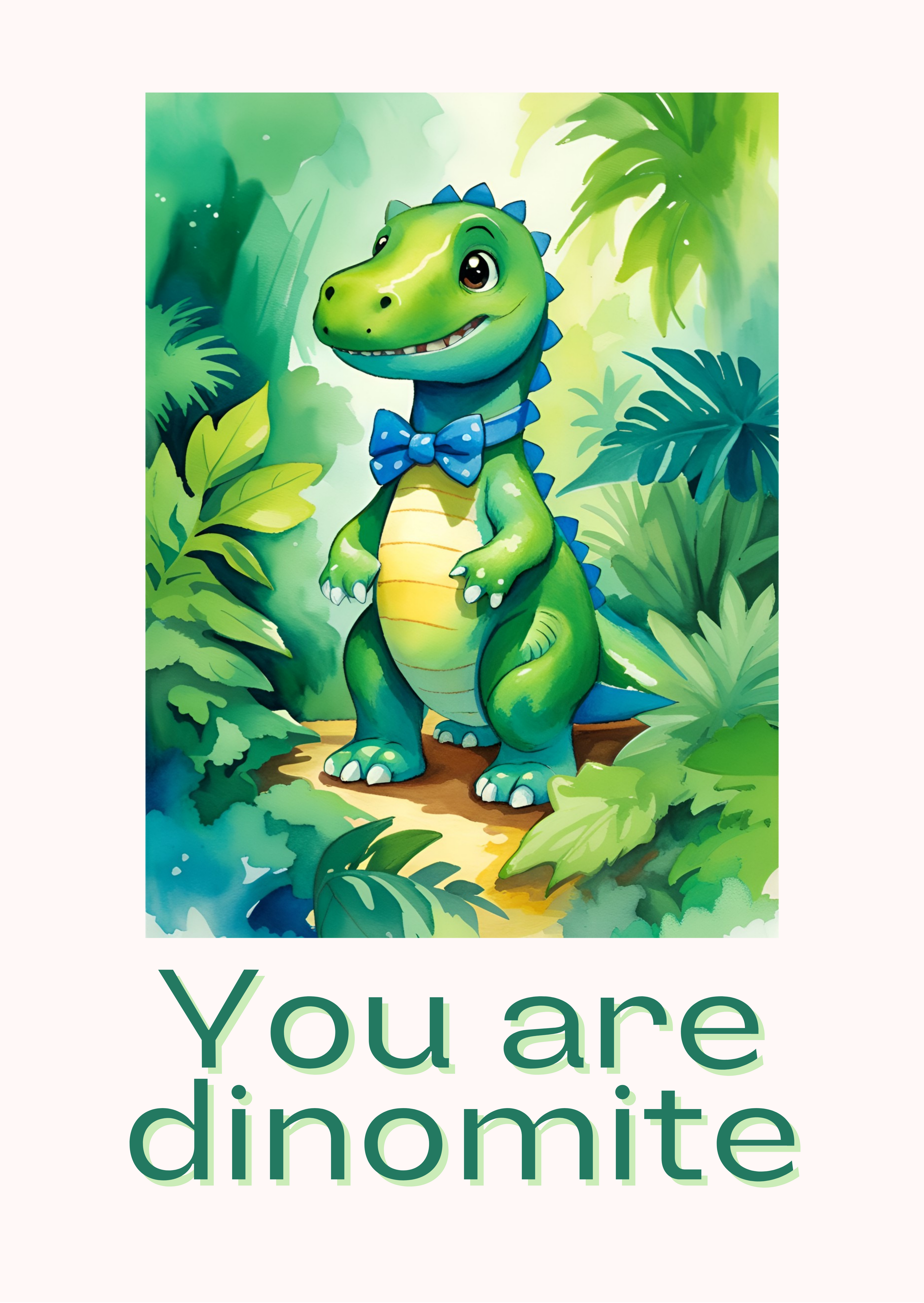 Papirglede You are dinomite bursdagskort 5x7 tommer