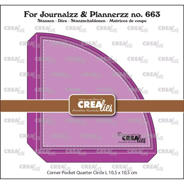 Crealies For Journalzz Plannerzz Corner Pocket Large dies 10,5cm
