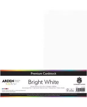 Arden Premium Cardstock 12x12 kartong bright white
