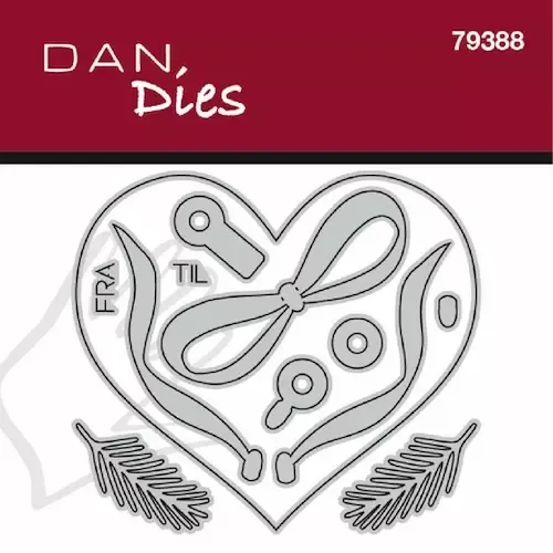 Dan Dies 79388 hjerte med sløyfe stanseform
