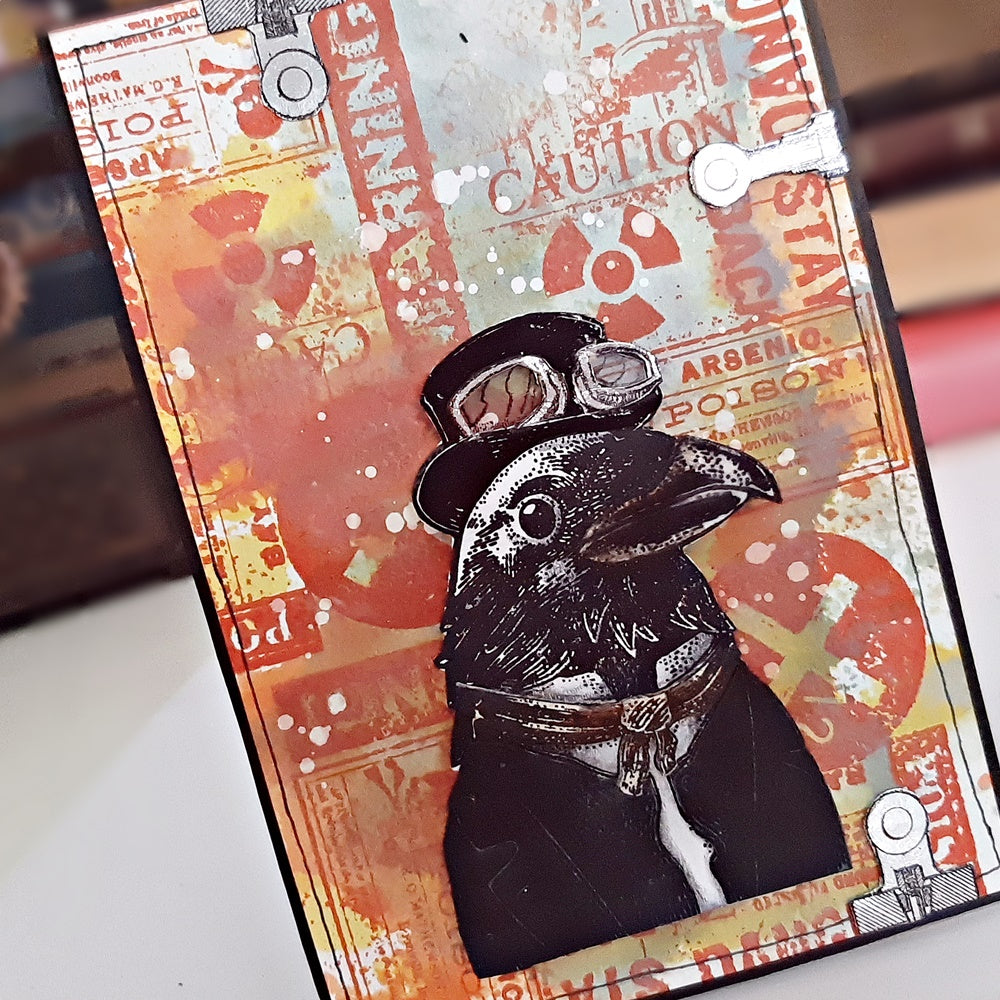 AALL & Create TP-445 Dashing Crow stempelsett A7 kråke