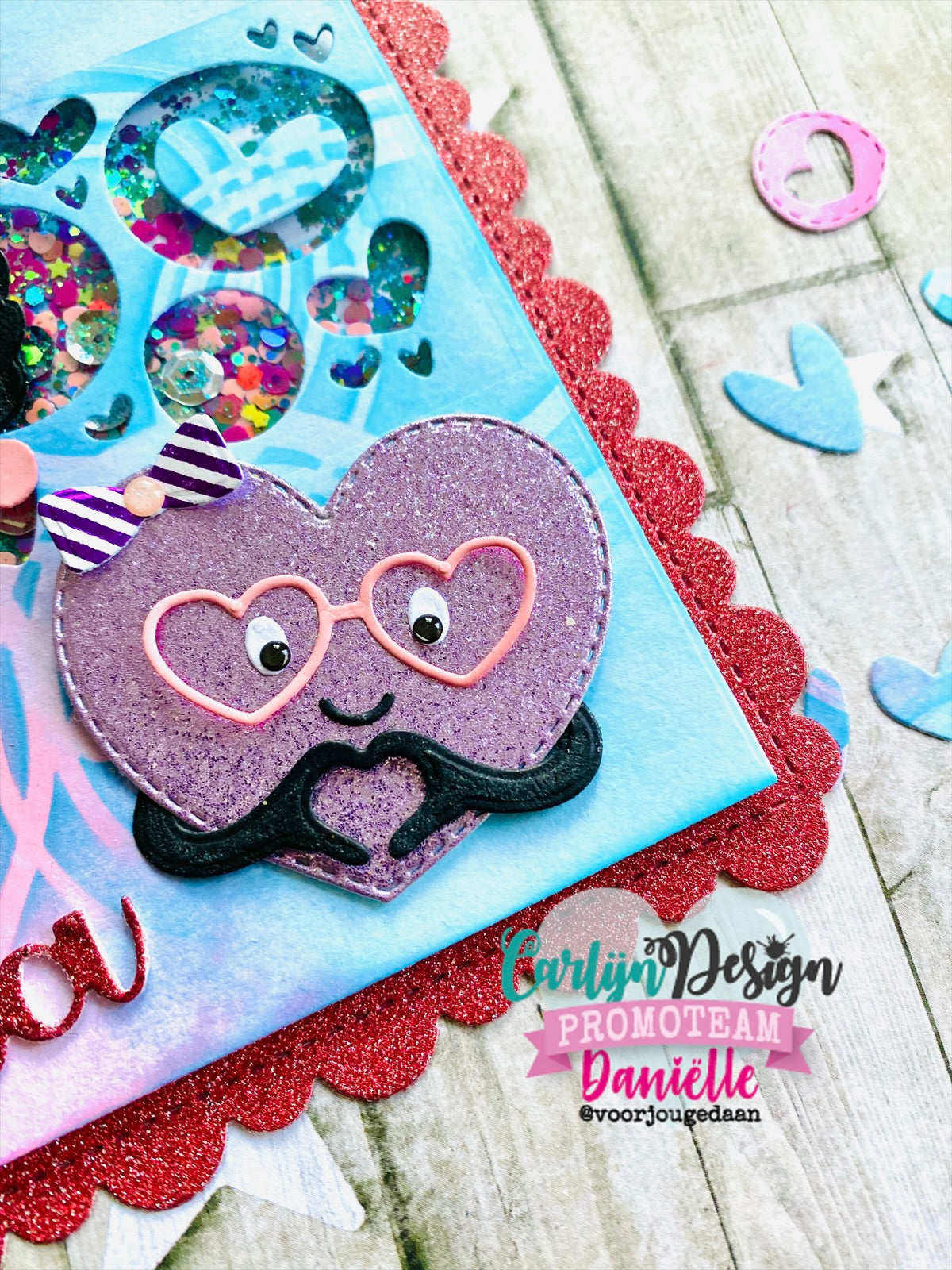 CarlijnDesign CDED-0014 Eyes 2 enamel dots glitter