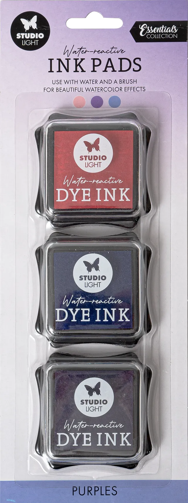 Studio Light Essentials Purples blekkputer 3-pakning