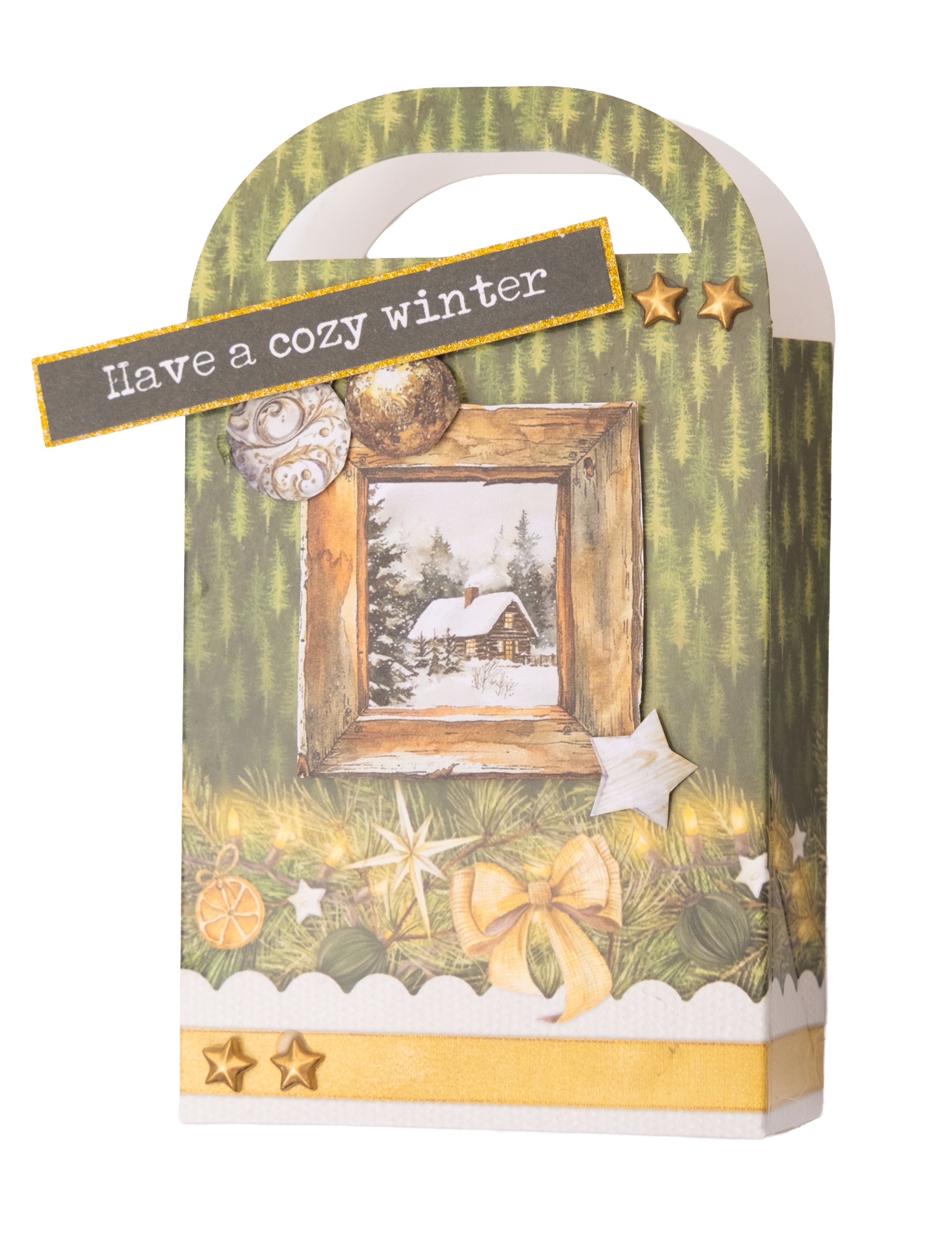 Studio Light Christmas Forest Giftbag papirblokk 18 ark jul