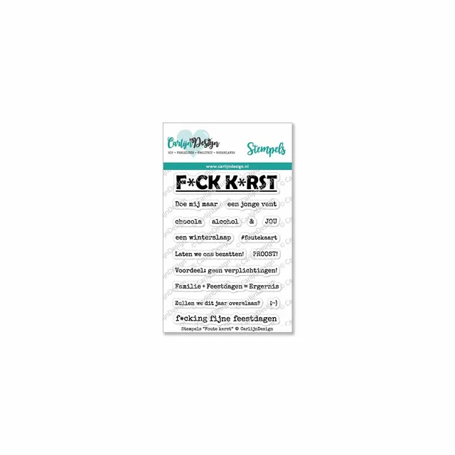CarlijnDesign Foute Kerst CDST-0039 stempelsett jul