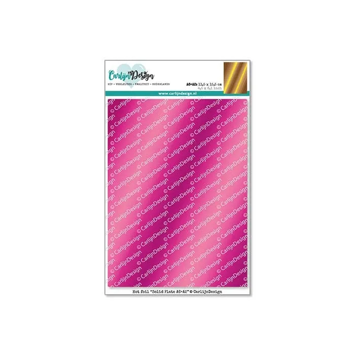 CarlijnDesign CDHF-0025 solid plate hot foil-plate A6+A2