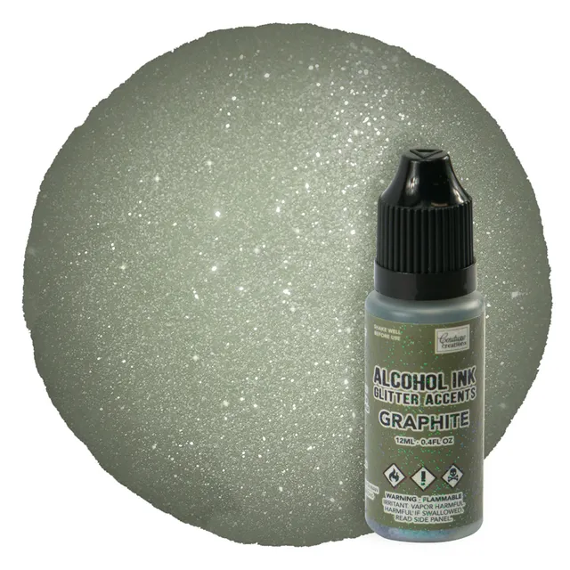 Couture Creations Alcohol Ink Glitter Accents Graphite alkoholblekk 12 ml
