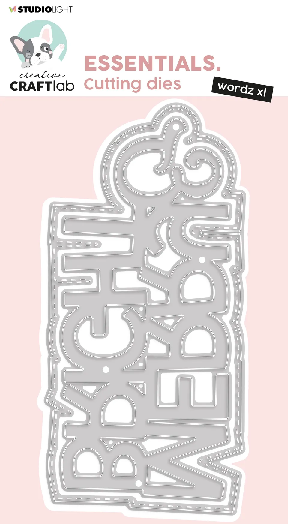 Studio Light Creative Craftlab Wordz XL Merry and Bright dies jul