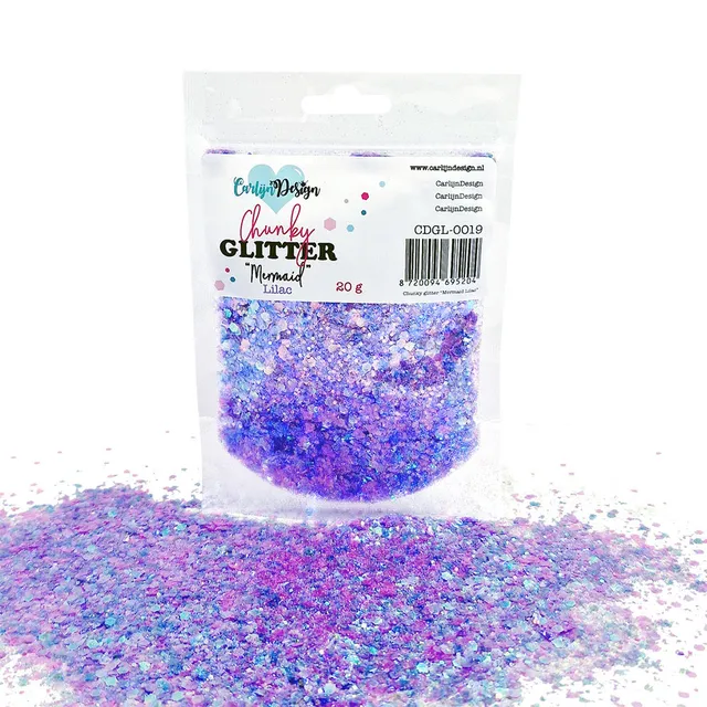 CarlijnDesign Mermaid Lilac CDGL-0019 glitter 20 g lilla