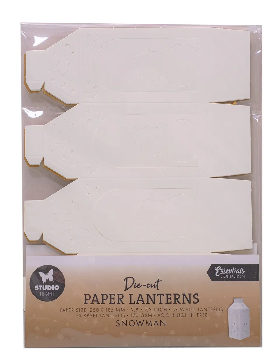 Studio Light Essentials Snowman die-cut paper pad 10 ark