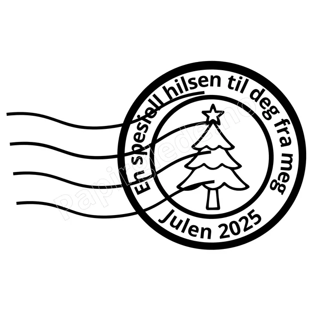 Papirglede Poststempel Julen 2025 digitalt stempel