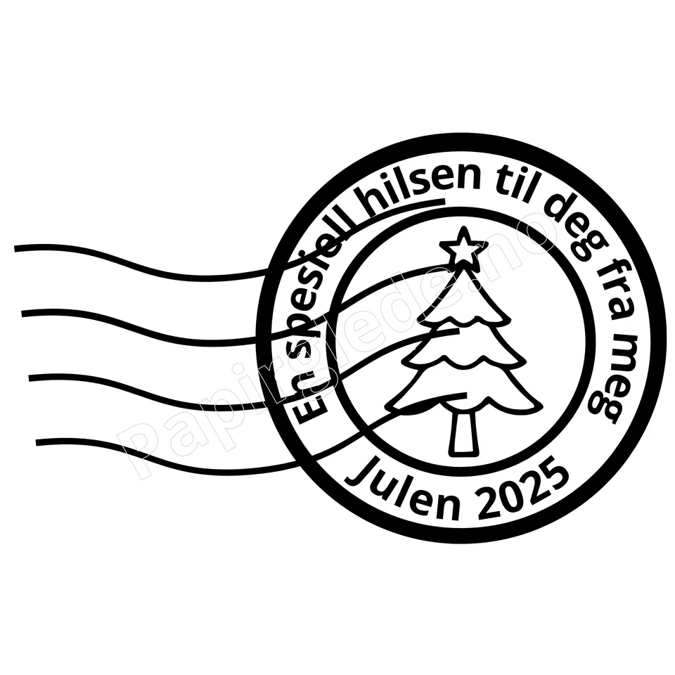 Papirglede Poststempel Julen 2025 digitalt stempel