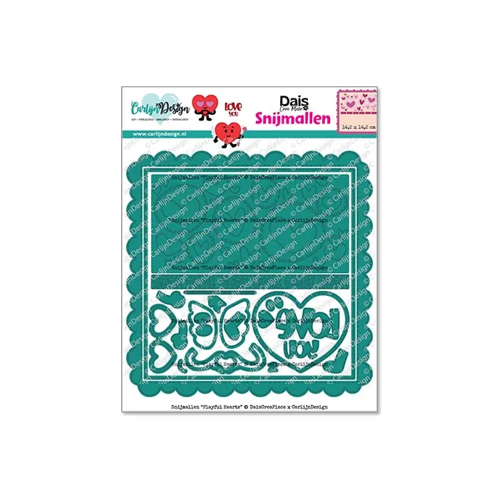 CarlijnDesign Playful Hearts dies CDSN-0340 hjerter