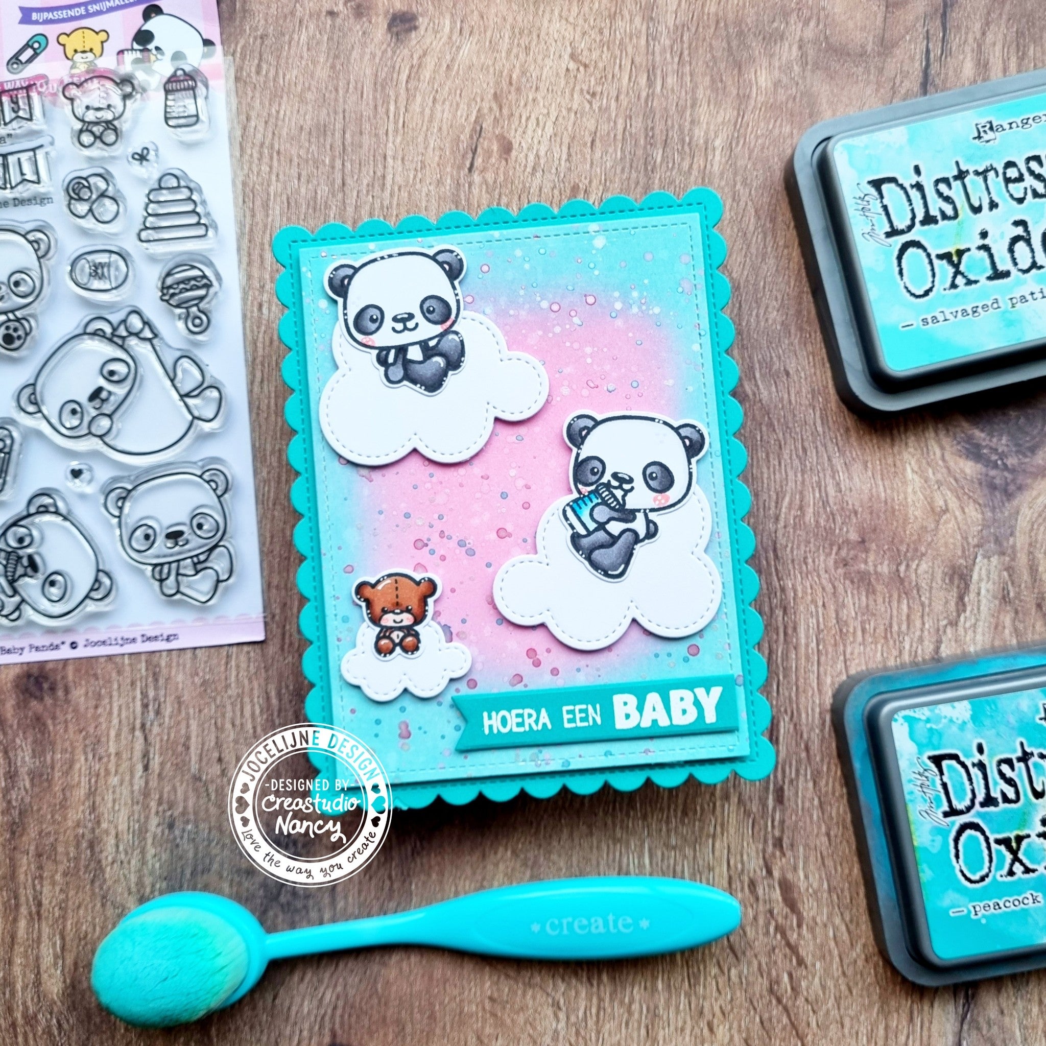CarlijnDesign Baby Panda CDJD-0024 stempelsett baby