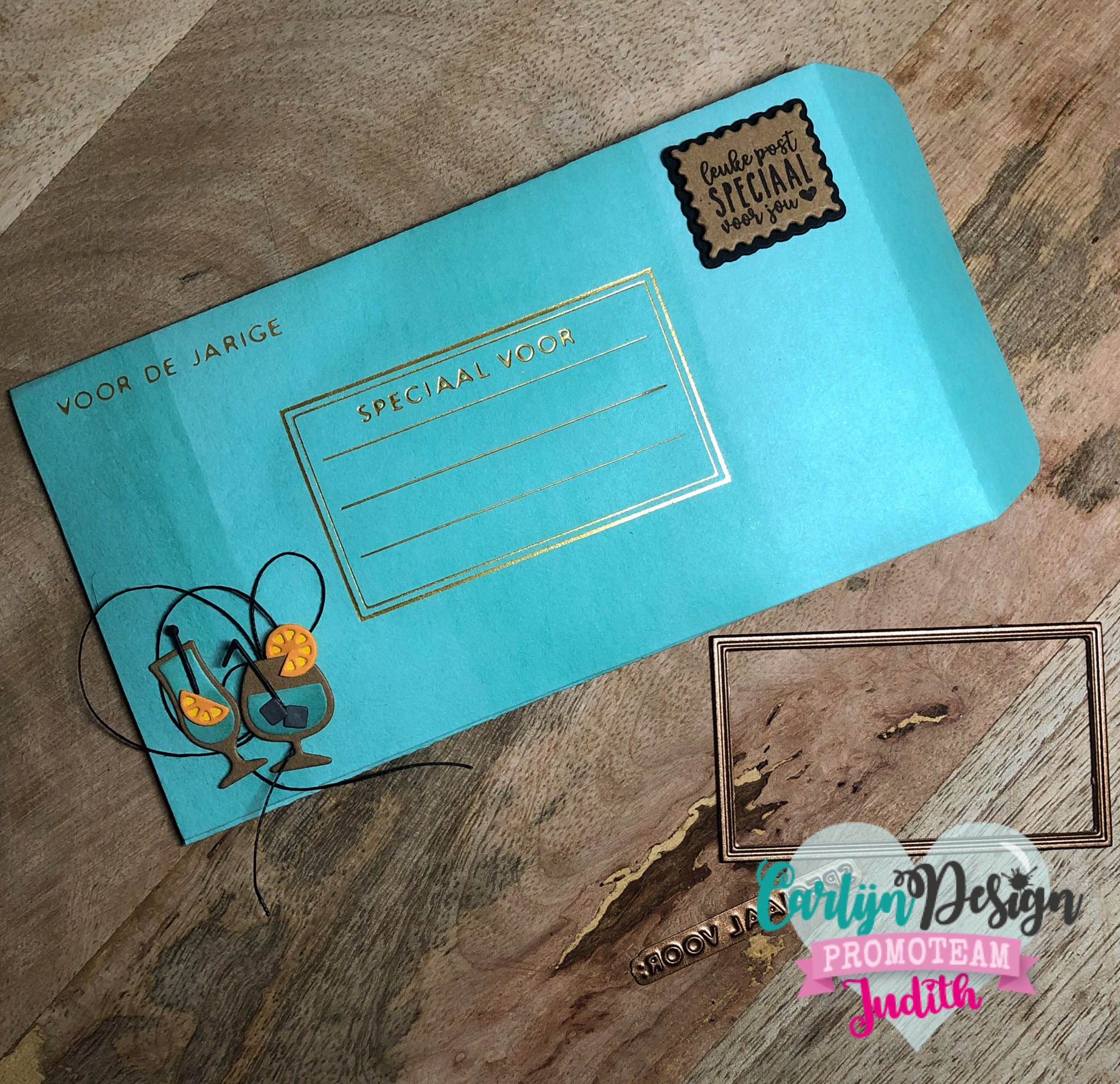 CarlijnDesign Leuke Post CDHF-0023 hotfoilplate adresselapp