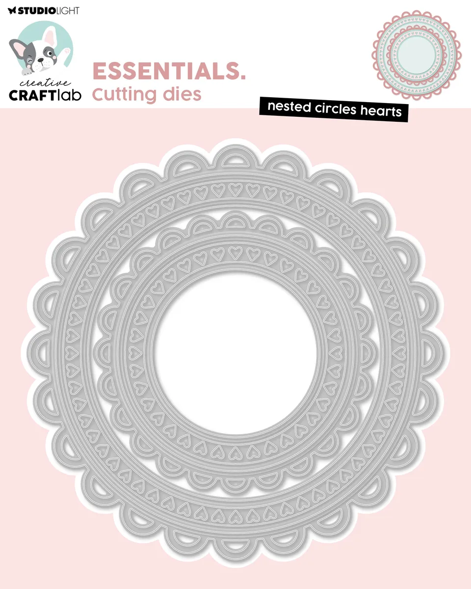 Studio Light Essentials Nested circles hearts dies hjerte