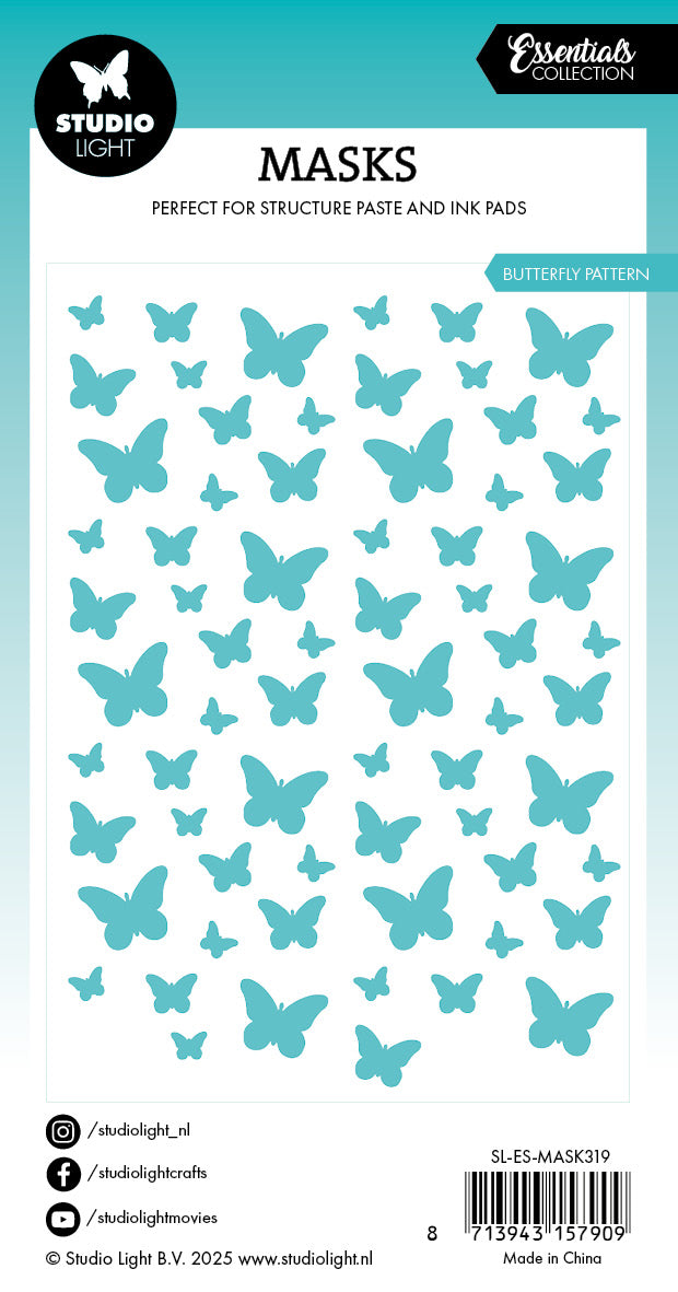 Studio Light Essentials mask Butterflies background