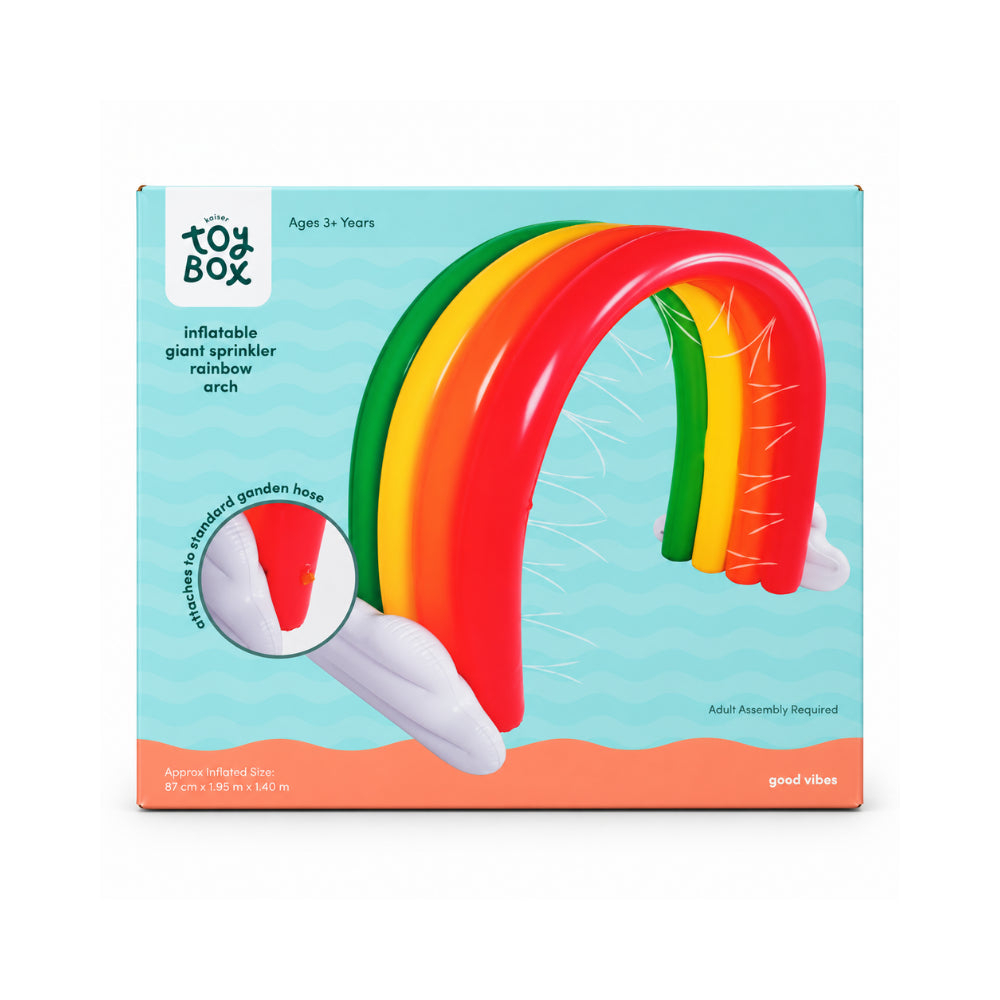 Good Vibes Kids Giant Sprinkler vannspreder Rainbow Arch oppblåsbar