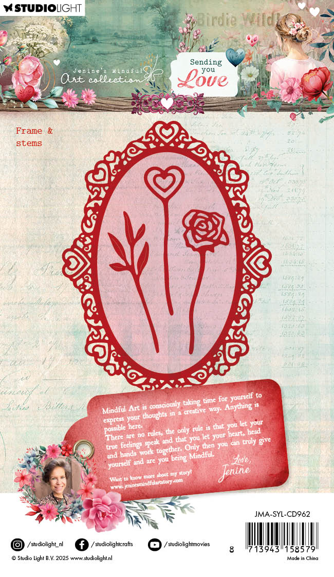 Studio Light Jenine's Mindful Art Sending You Love dies ramme