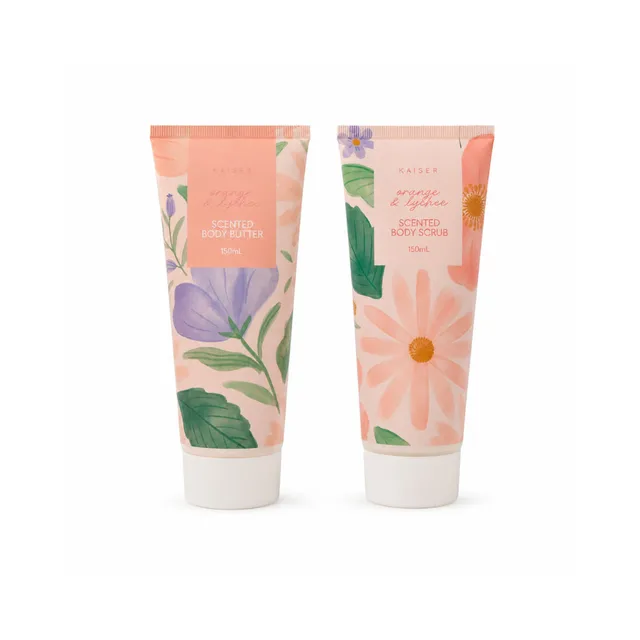 KaiserCraft Grace Collection bodyskrubb og bodybutter appelsinblomst