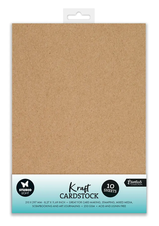 Studio Light Essentials kraftkartong sett A4 250 g 10 ark