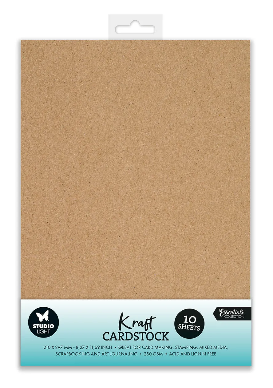 Studio Light Essentials kraftkartong sett A4 250 g 10 ark