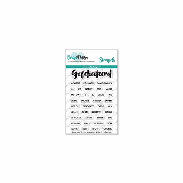 CarlijnDesign CDST-0045 klarstempel ekstra tekster