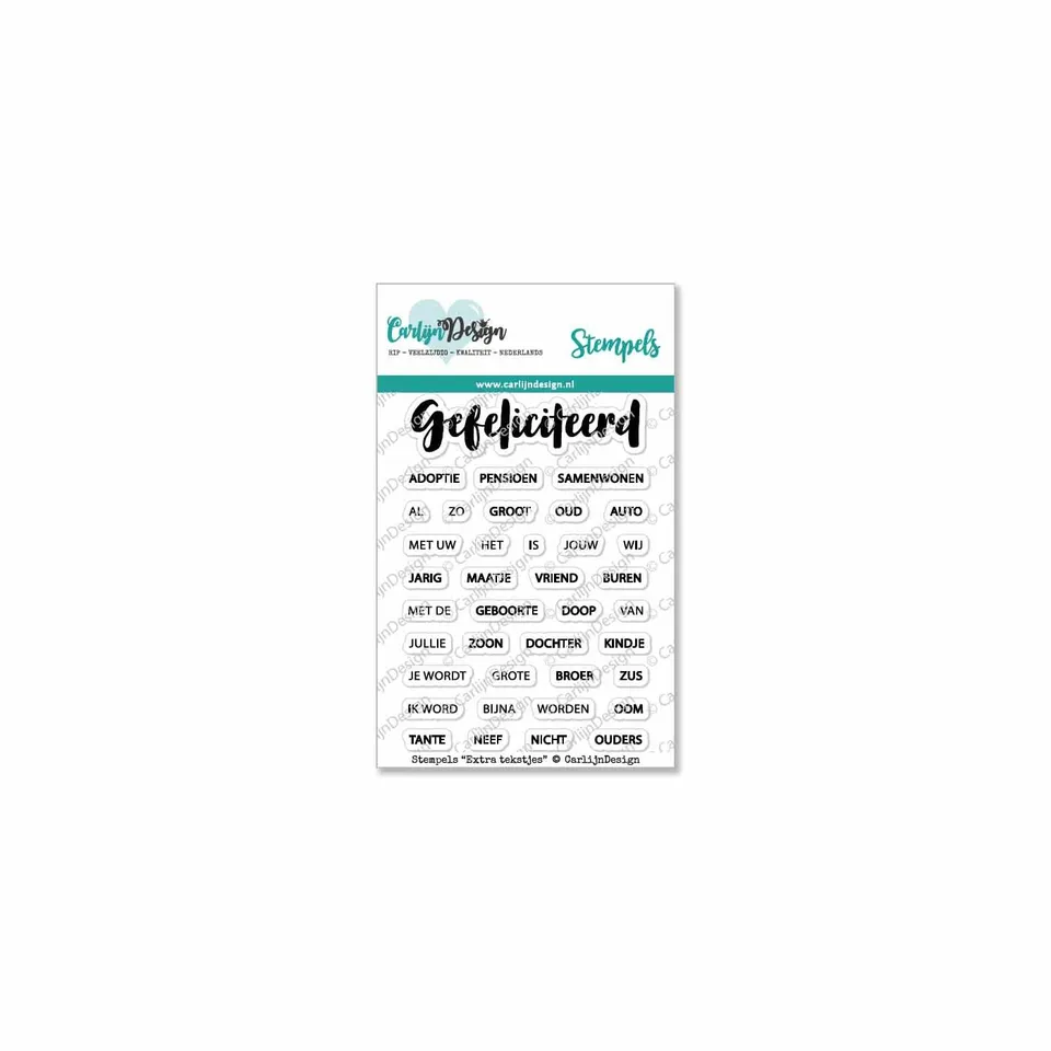 CarlijnDesign CDST-0045 klarstempel ekstra tekster