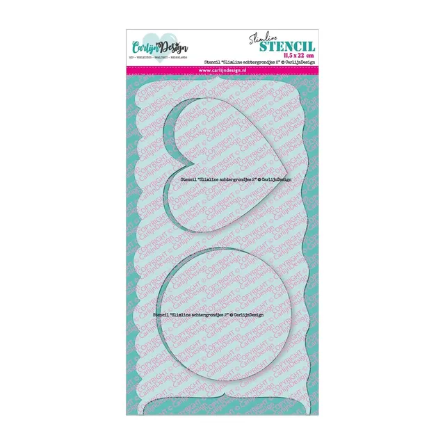 CarlijnDesign Slimline 2 CDSC-0019 sjablong 11,5x22 bakgrunn