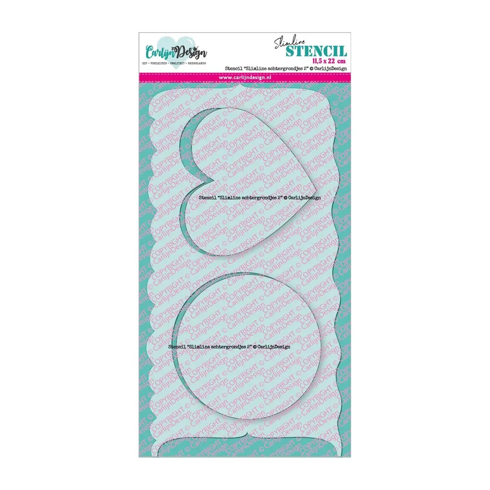 CarlijnDesign Slimline 2 CDSC-0019 sjablong 11,5x22 bakgrunn
