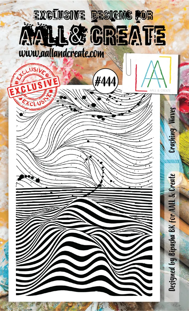 Aall and Create 444 Crashing Waves stempelsett A6