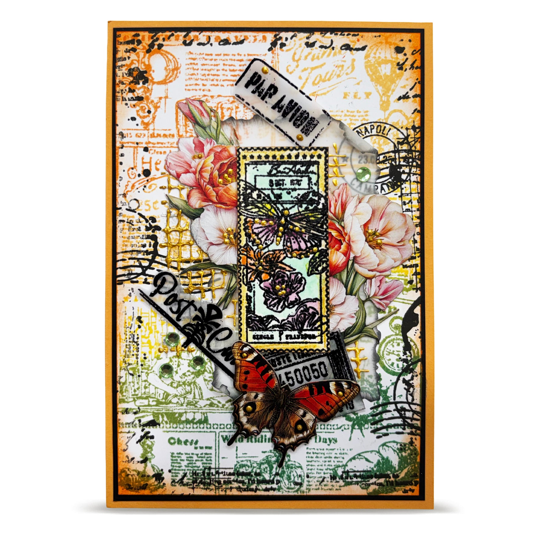 Aall and Create Autour de Mwa Geometric Gazette stempelsett A6 11 pk
