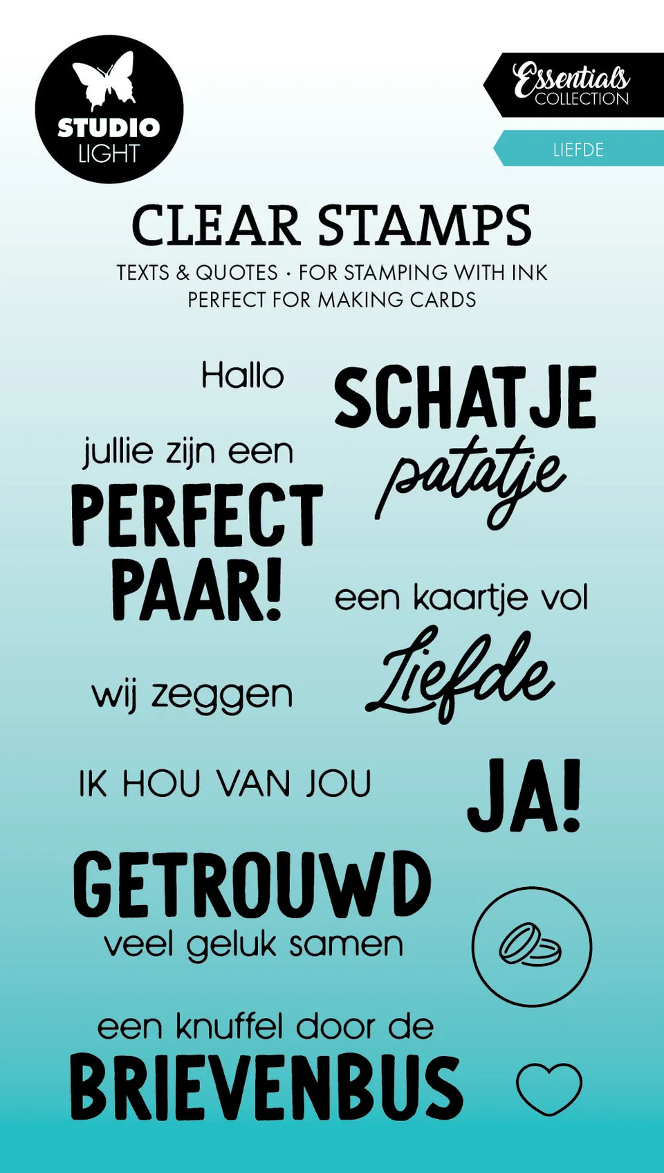 Studio Light Essentials Liefde stempel klar 74x105 mm