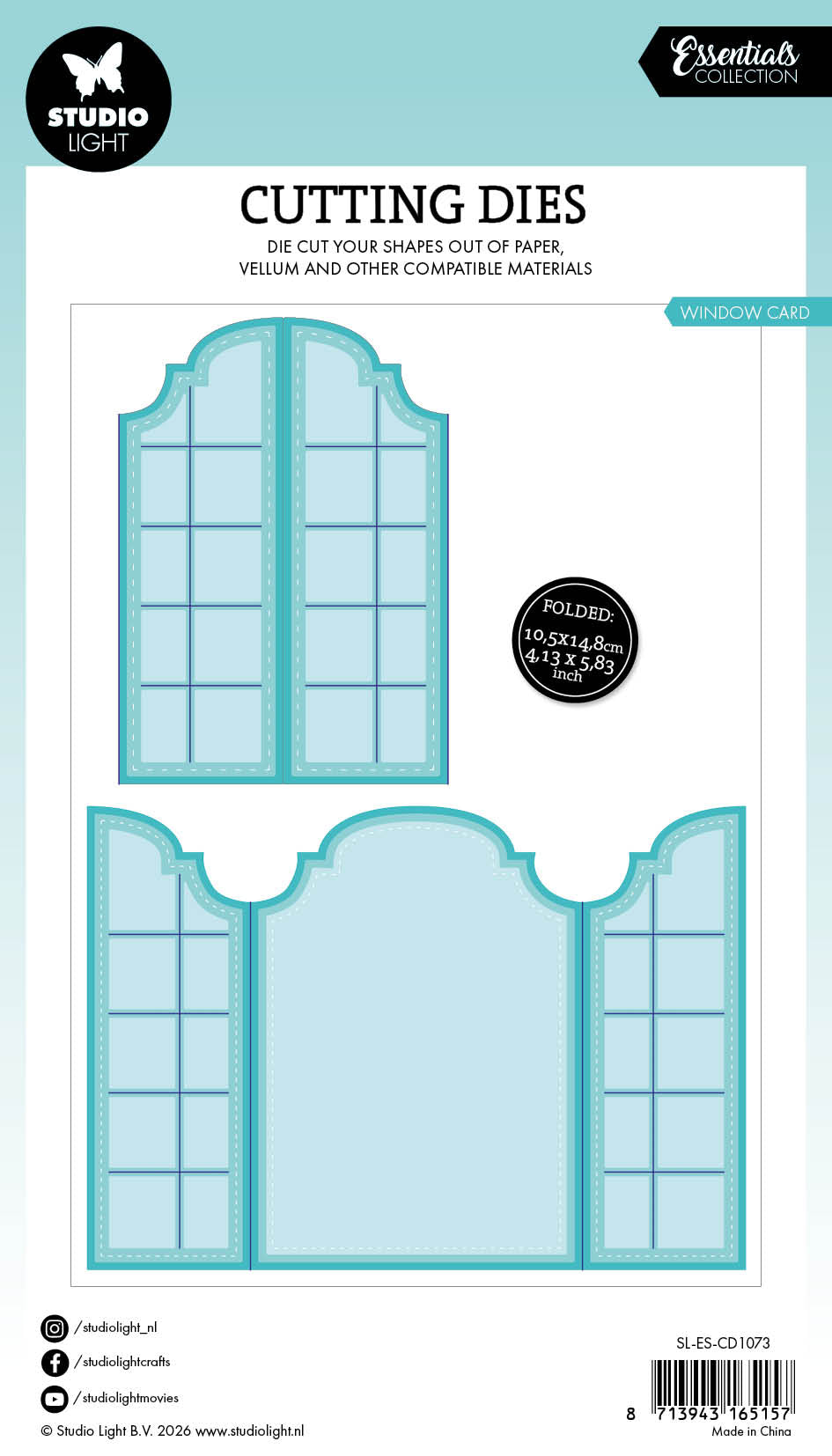Studio Light Essentials Window Folding Cardshape dies A5 vinduskort