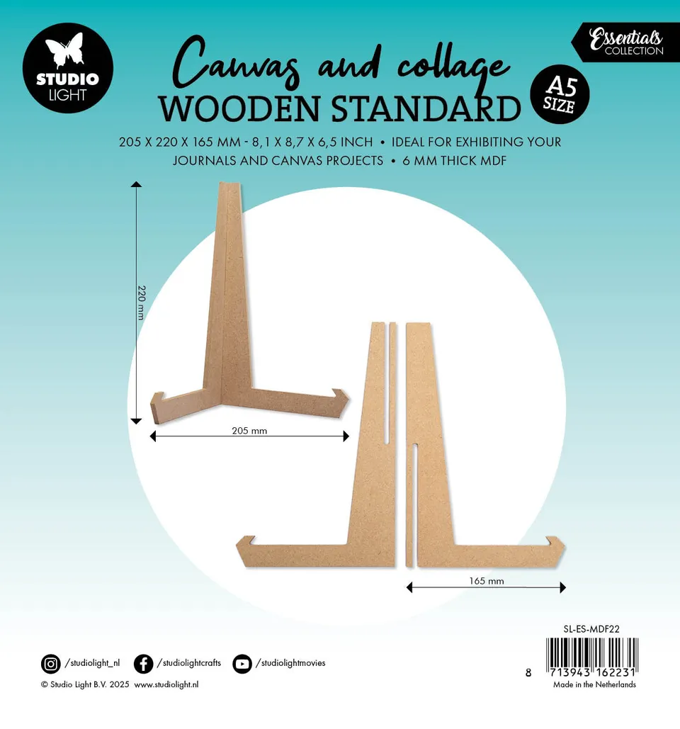 Studio Light Essentials journal- og canvasstativ MDF A5