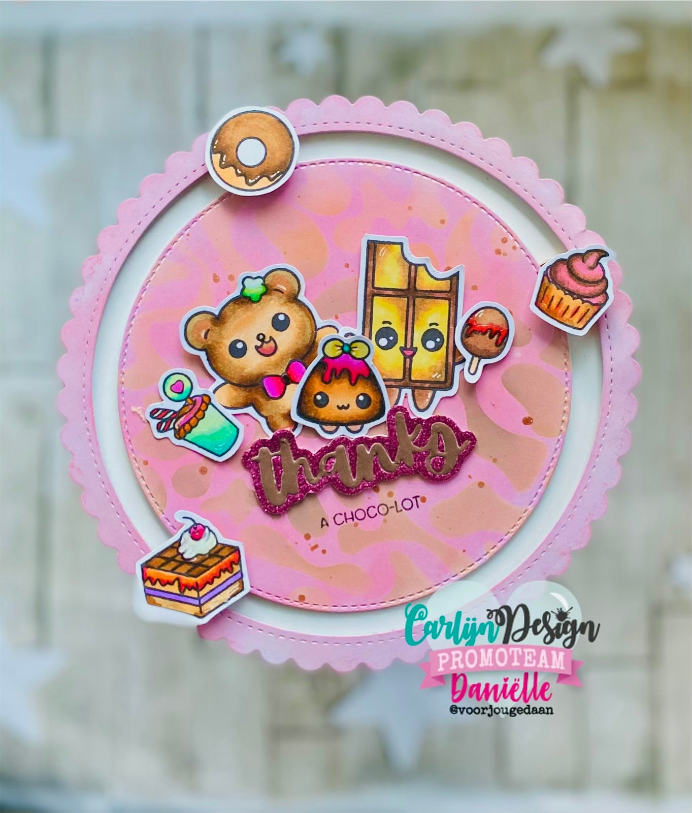CarlijnDesign Choco Friends words dies CDSN-0333 engelsk