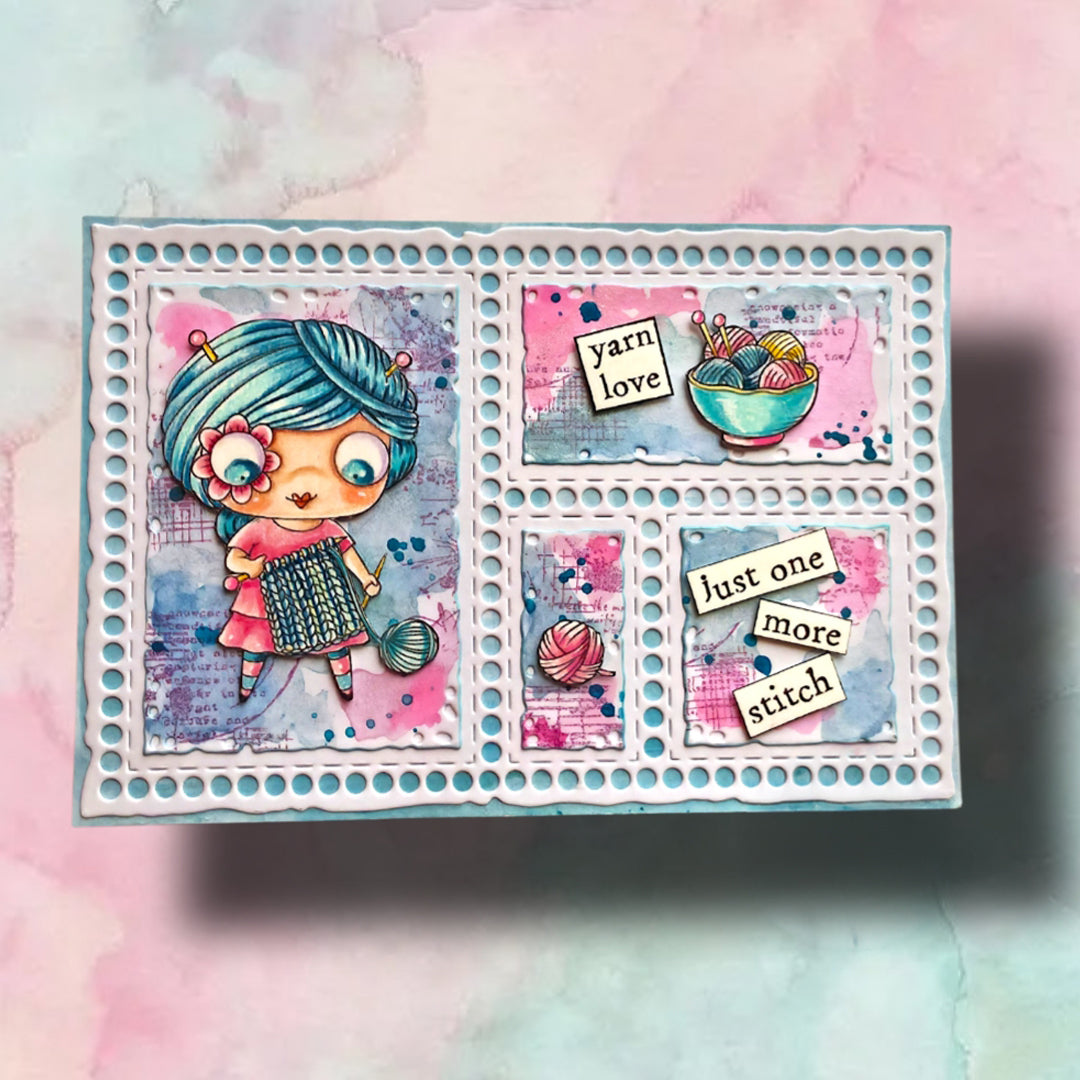 AALL & Create TP-1502 A7 stempelsett Yarn Love 7 stk