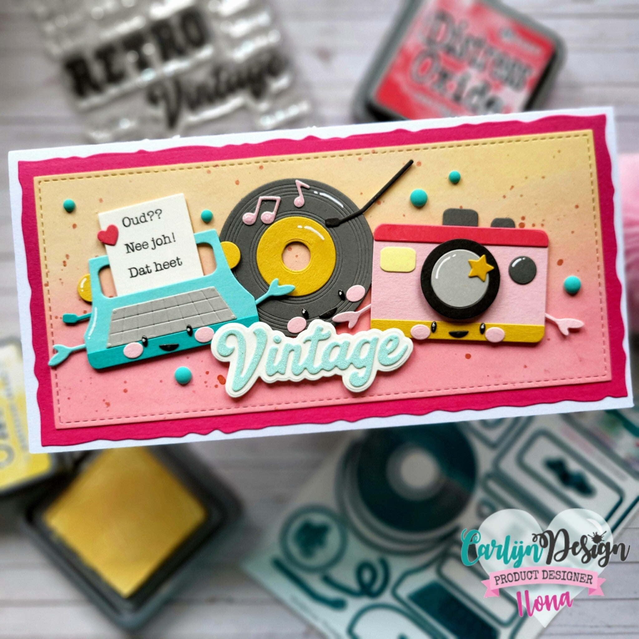 CarlijnDesign Vintage Friends CDSN-0257 dies retro