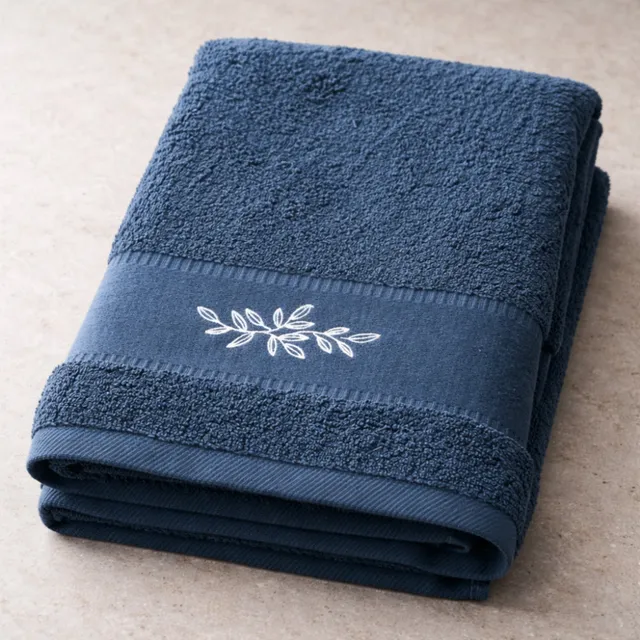 K&Co Serenity Navy badehåndkle 70x140 cm bomull