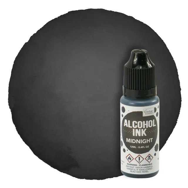 Couture Creations Alcohol Ink alkoholblekk Midnight 12 ml mørkeblå