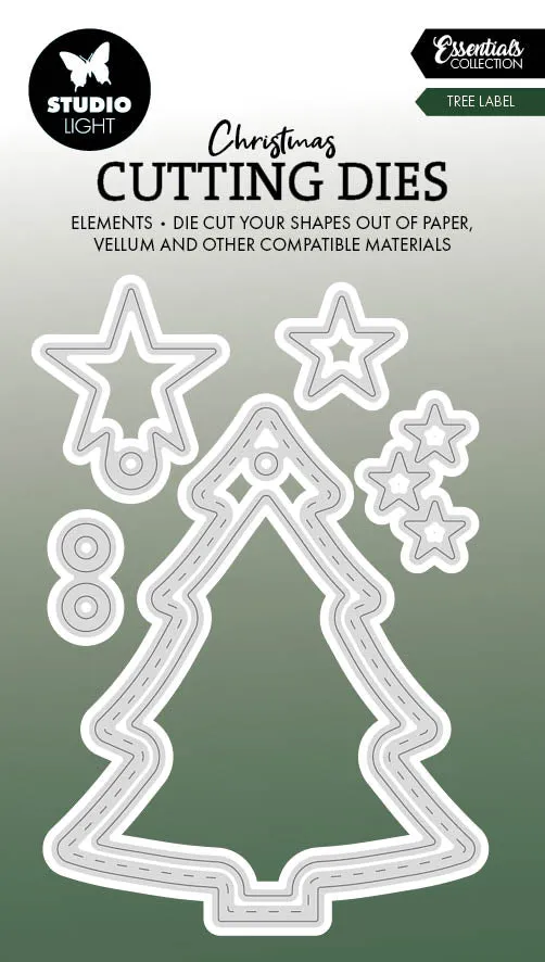 Studio Light Essentials Tree Label dies juletre
