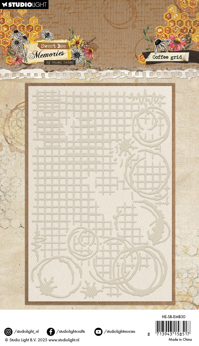Studio Light Sweet Bee Coffee grid pregefolder 105x148 mm