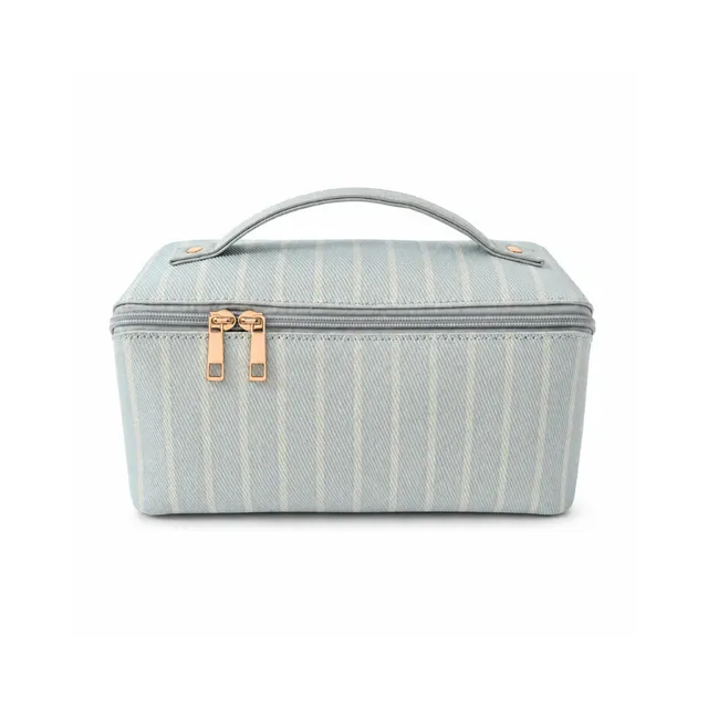 KaiserCraft Grace Collection Jacquard toalettmappe Sage Stripe stor