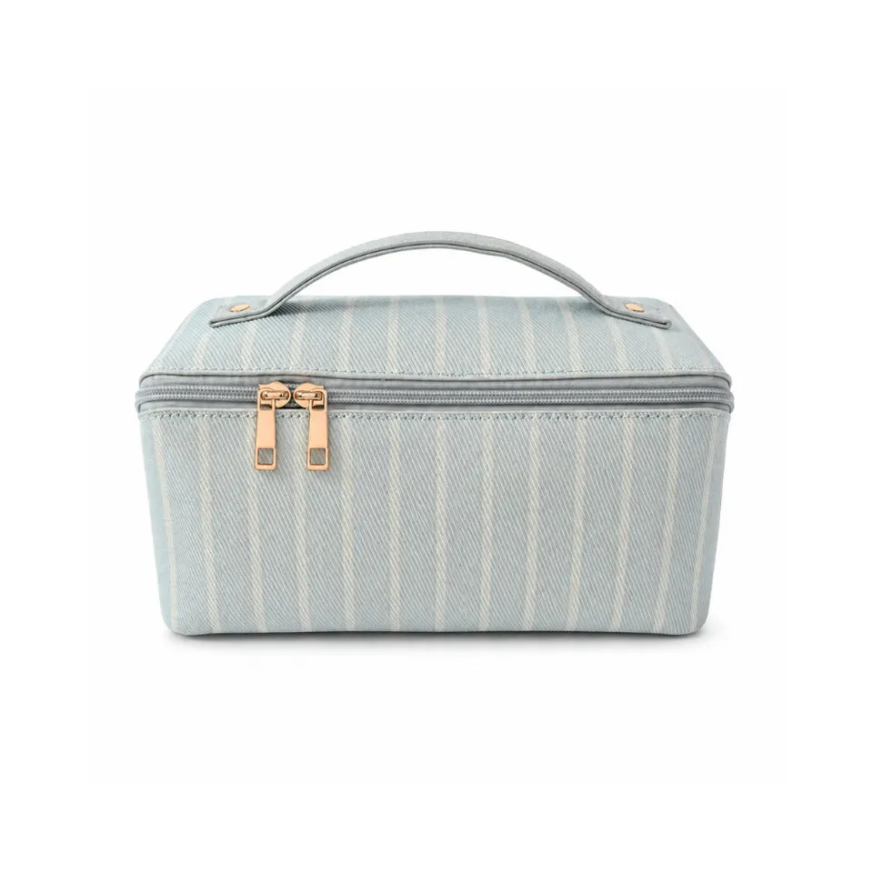 KaiserCraft Grace Collection Jacquard toalettmappe Sage Stripe stor