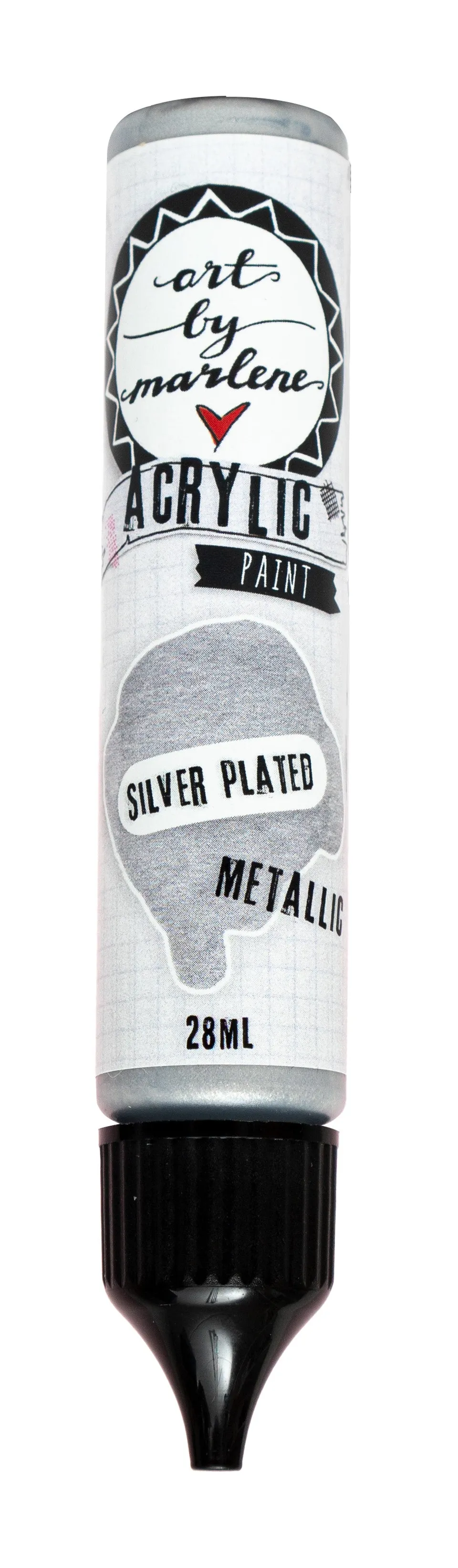 Art by Marlene Essentials akrylmaling Silver Plated Metallic 28ml